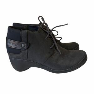 Merrell Veranda Leather Ankle Lace Up Bootie Black Women Size 7.5